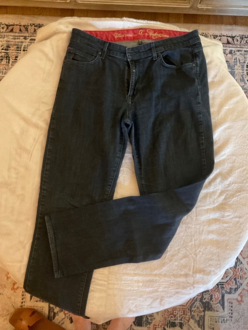 CJ by Cookie Johnson Faith Straight Leg Jeans Size 30 Dark Wash